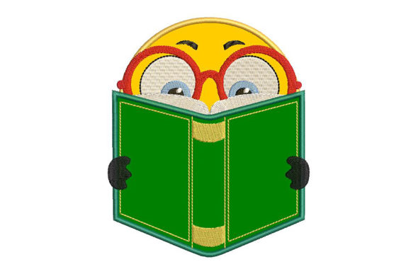 Cute Reading Emoticon Applique: A Holiday Review