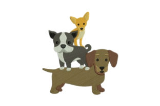 Dogs Puppies: A Cute Embroidery Design for Craft Fairs