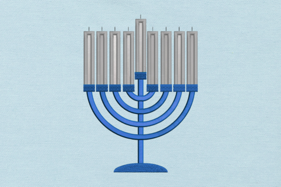 Hanukkah Menorah Applique: A Craft Fair Review