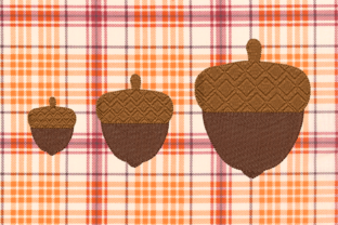 Mini Acorn with Textured Cap: A Fall Embroidery Review