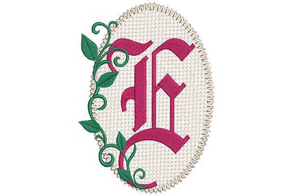 Olde English Monogram Letter E Review for Embroidery