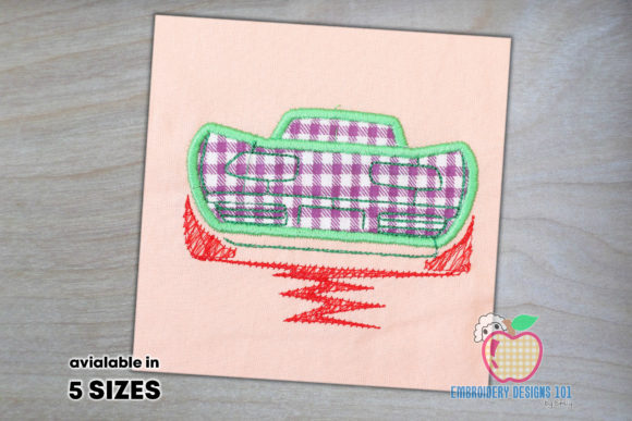Racing Car on Track Applique Pattern Review